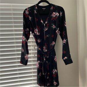 Express Black Floral Dress